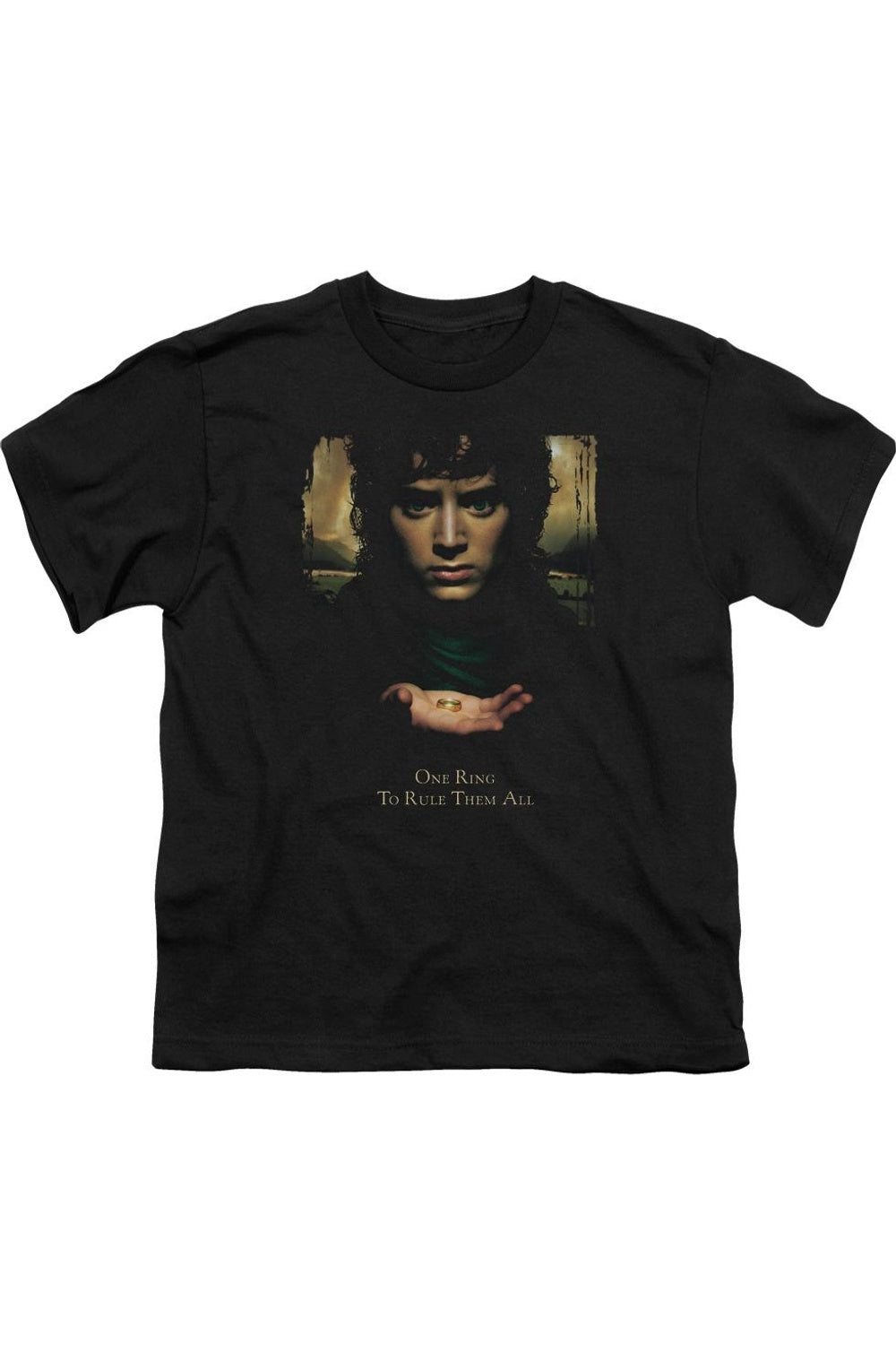 

Футболка детская "Кольцо Фродо" из "Властелина Колец" с коротким рукавом Gildan, черный