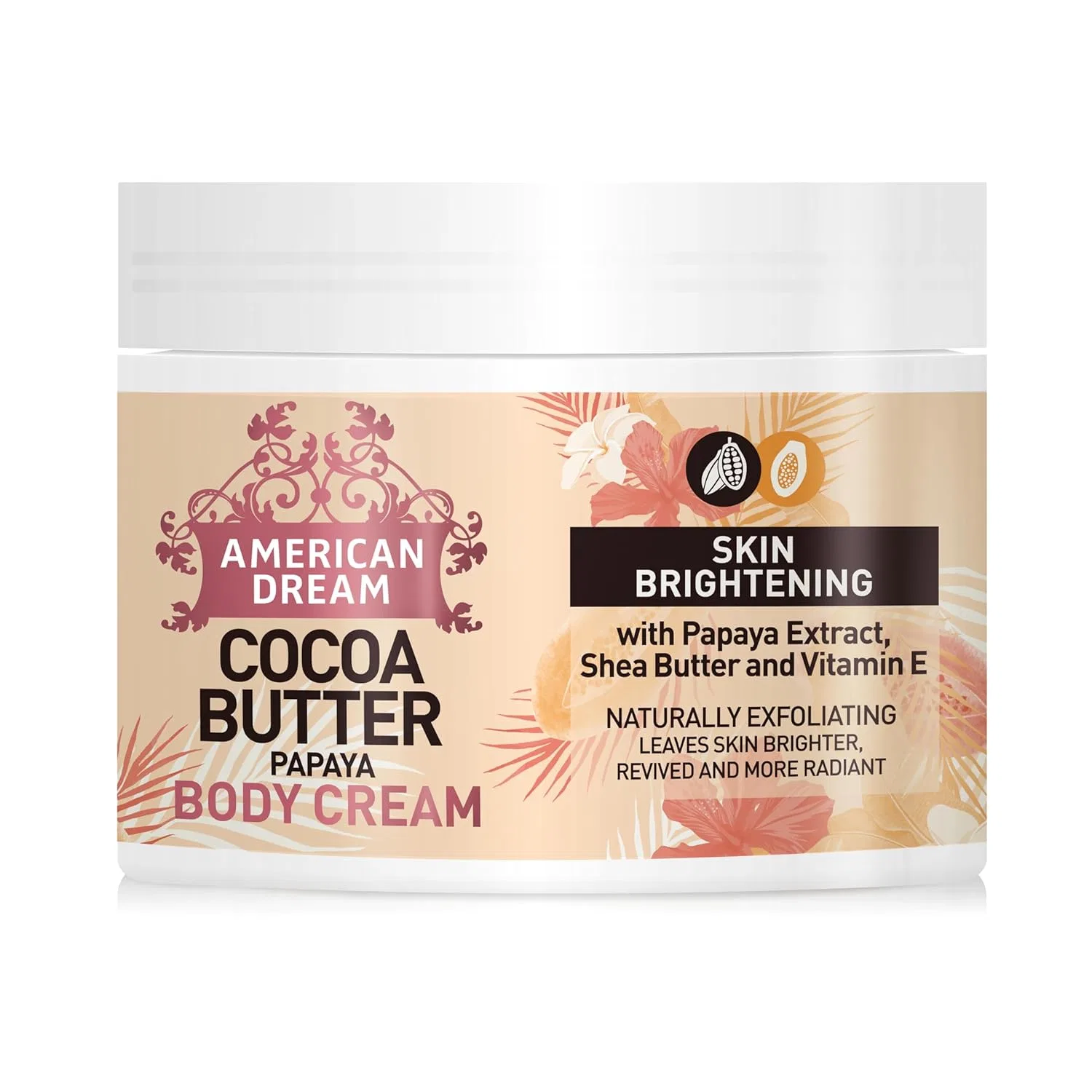Крем для тела American Dream Papaya Butter с экстрактом папайи, маслом ши и витамином E, 500 мл American Dream