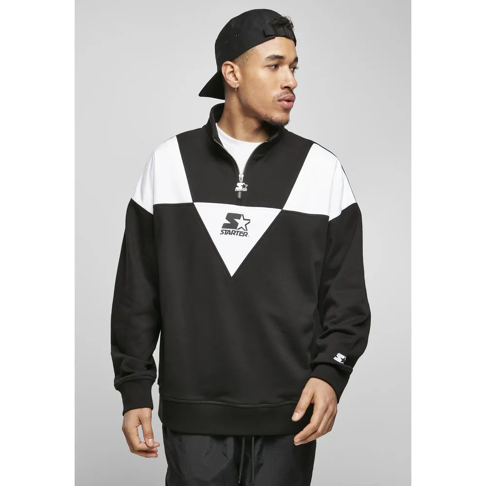 

Толстовка Urban Classics Starter Triangle Troyer half zip, черный