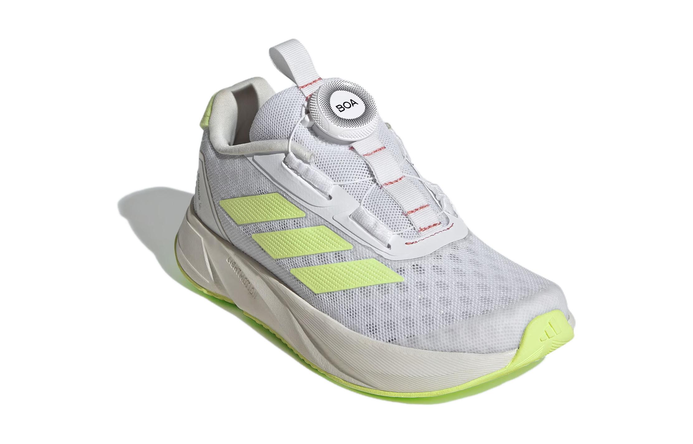 Детские повседневные кроссовки Adidas Duramo SL с противоскользящей подошвой, амортизацией и дышащим верхом, бело-зеленые — фото 3