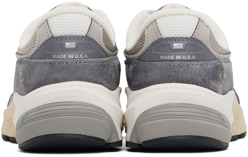 Серые кроссовки «Сделано в США» 990v6 New Balance, серый/коричневый — фото 2