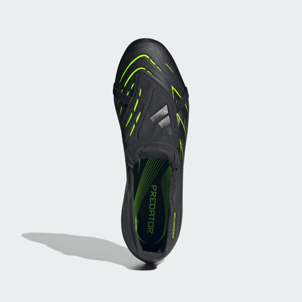 Бутсы Adidas Predator League Fold-Over Tongue Firm/Multi-Ground Cleats, цвет Core Black/Carbon/Lucid Lemon — фото 3