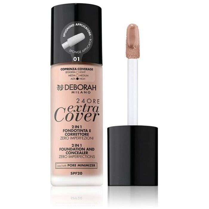 

Тональная основа 24ore Extra Cover Base de Maquillaje Deborah Milano, 02