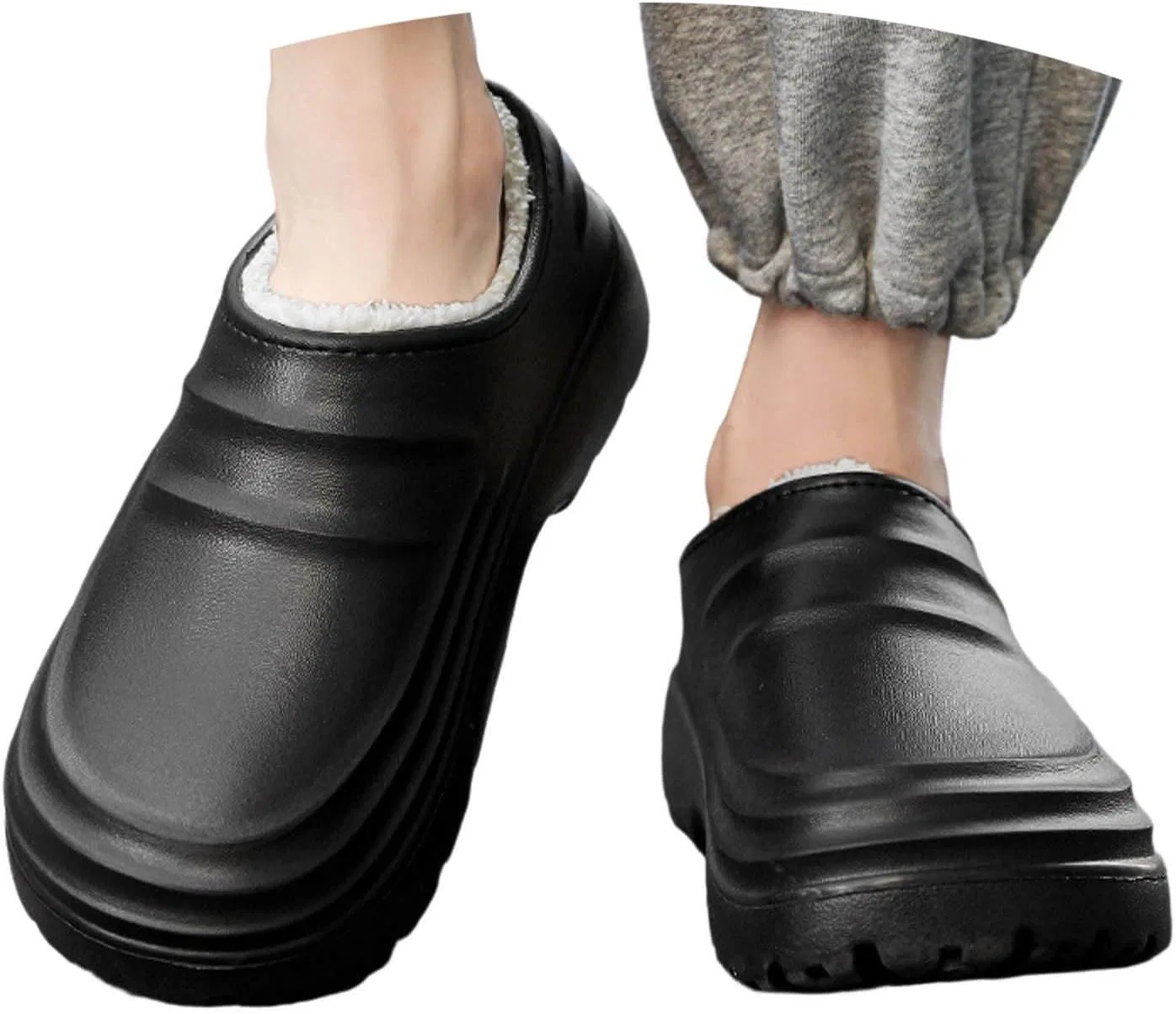 Тапочки рабочие нескользящие маслостойкие Generic, 01 Schwarz — фото 4