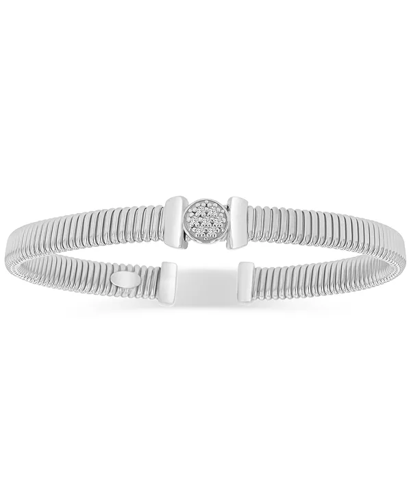 

Браслет-Манжета с кластером кубических цирконий тубогас Macy'S, silver