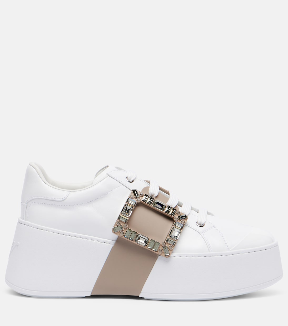 Кроссовки Viv' Skate из натуральной кожи с декором Roger Vivier, Daino — фото 4