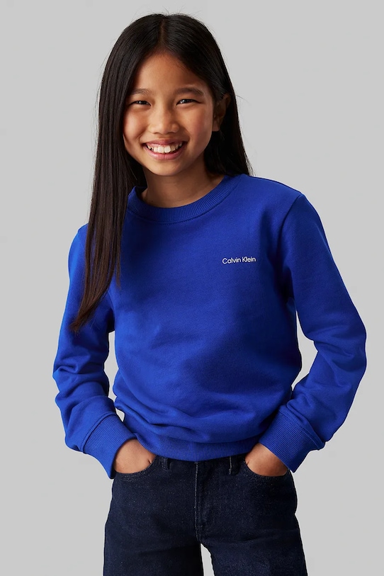 

Детская хлопковая толстовка Calvin Klein Jeans, синий