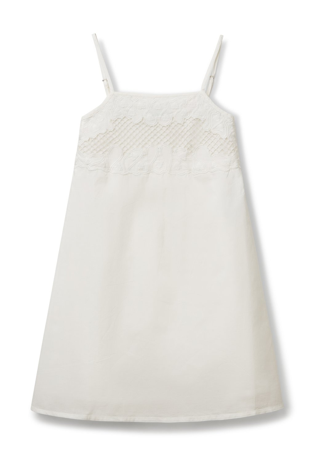 

Повседневное платье WITH EMBROIDERED United Colors of Benetton, белый