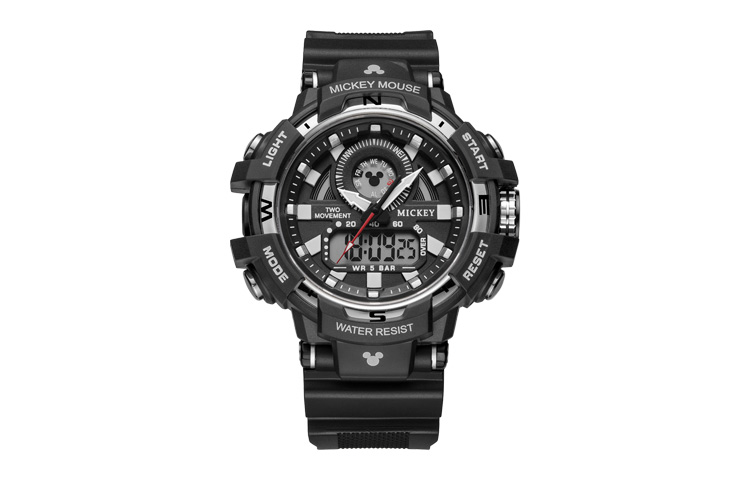 

Disney Часы Mickey Series Electronic Movement Rubber Strap Watch Men's Watch Black Dial MK 15065B1 G, MK-15065B1-G