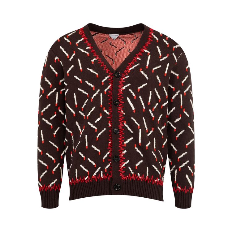 

Кардиган Bottega Veneta Matches Cardigan 'Ebony/Chalk/Tomato', черный