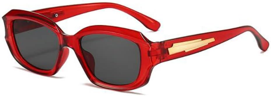 

Прямоугольные синие солнцезащитные очки в стиле «чайный кусочек», футуристические черно-белые солнцезащитные очки для мужчин и женщин, фотосолнцезащитные очки star shop, Red Frame Black Grey Flakes