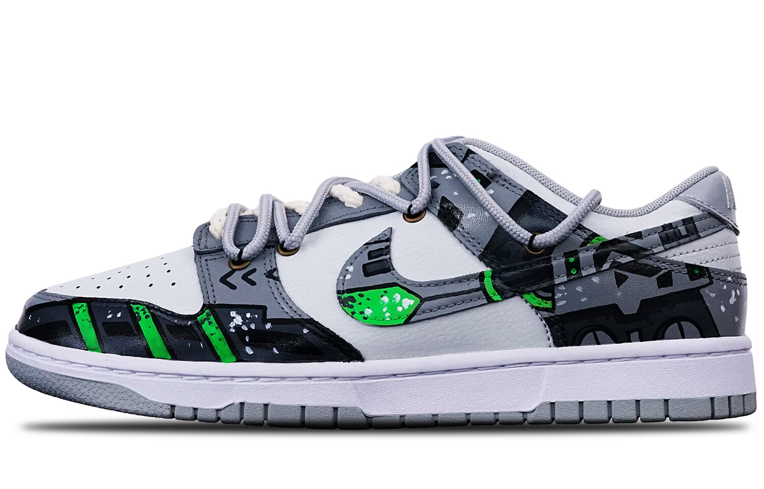 

Кроссовки Nike Dunk, серый/зеленый