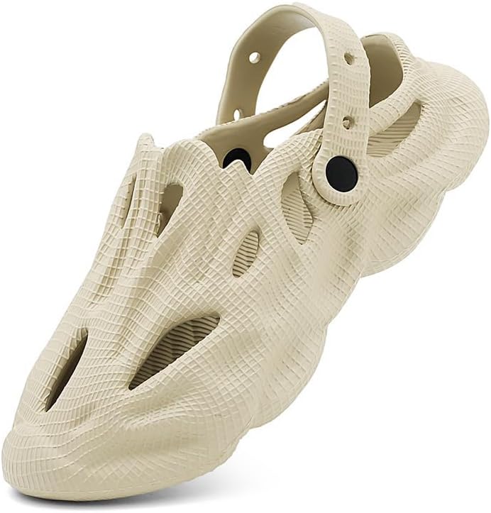 

Мужские шлепанцы однотонные, с закрытым носком, противоскользящие, для дома и улицы, для душа, пляжа и бассейна, быстросохнущие, из пеноматериала Hhhchpm, бежевый