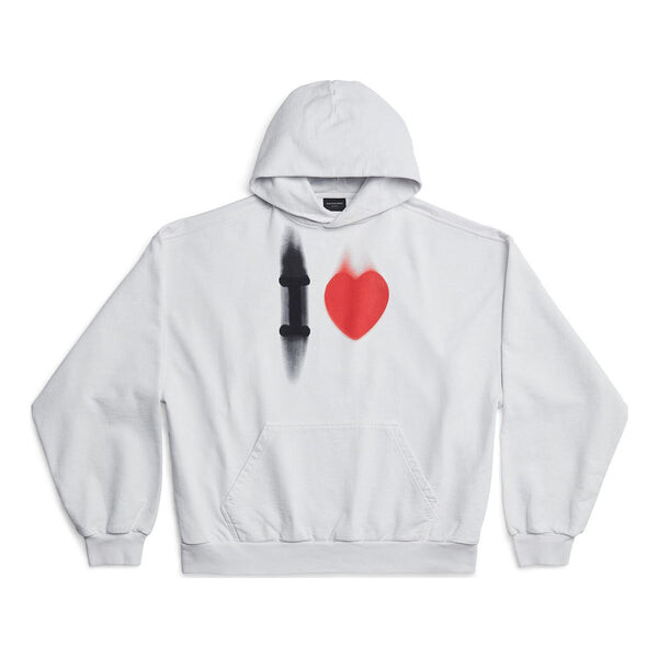 

Толстовка i love hoodie medium fit 'white' Balenciaga, белый