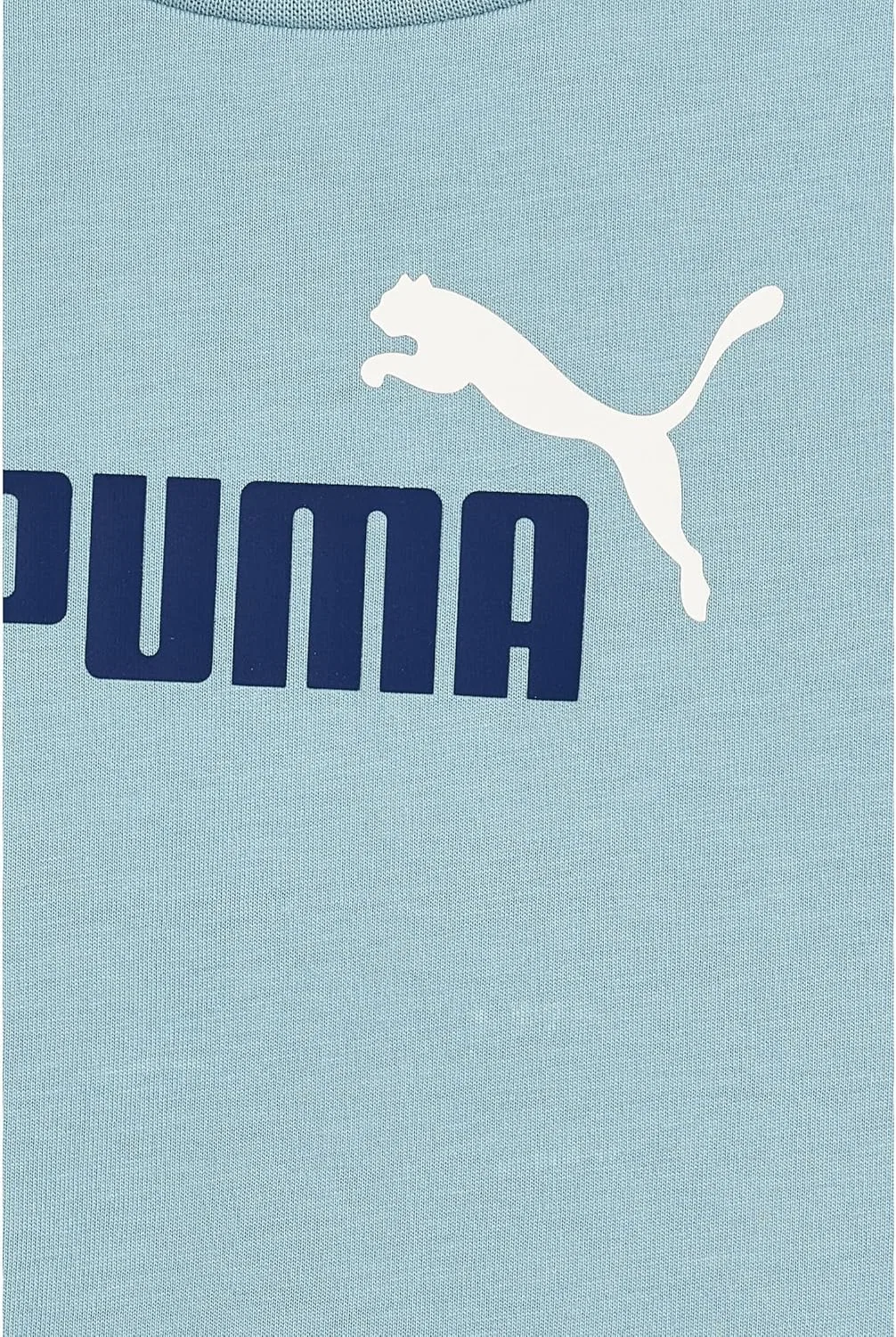 Спортивный набор для мальчиков PUMA, футболка с принтом и шорты из интерлока, Sea Foam — фото 3
