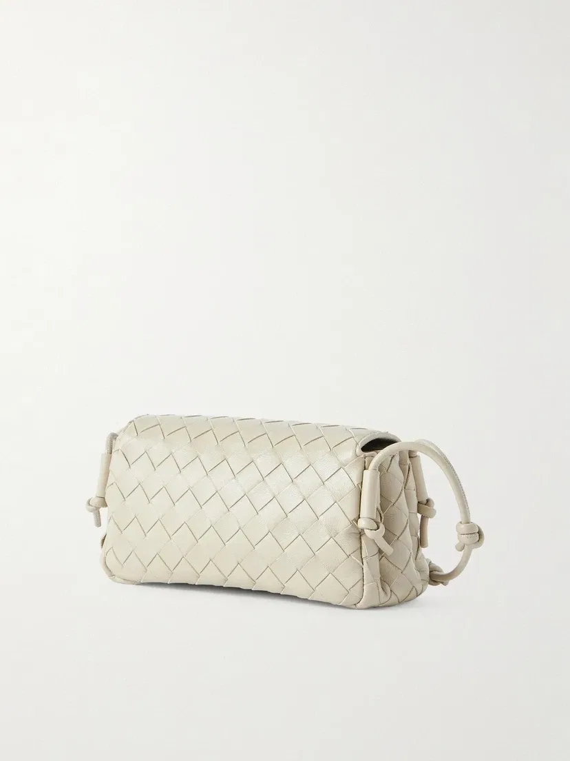 Кожаная сумка через плечо Notturno Intrecciato BOTTEGA VENETA, бежевый — фото 4