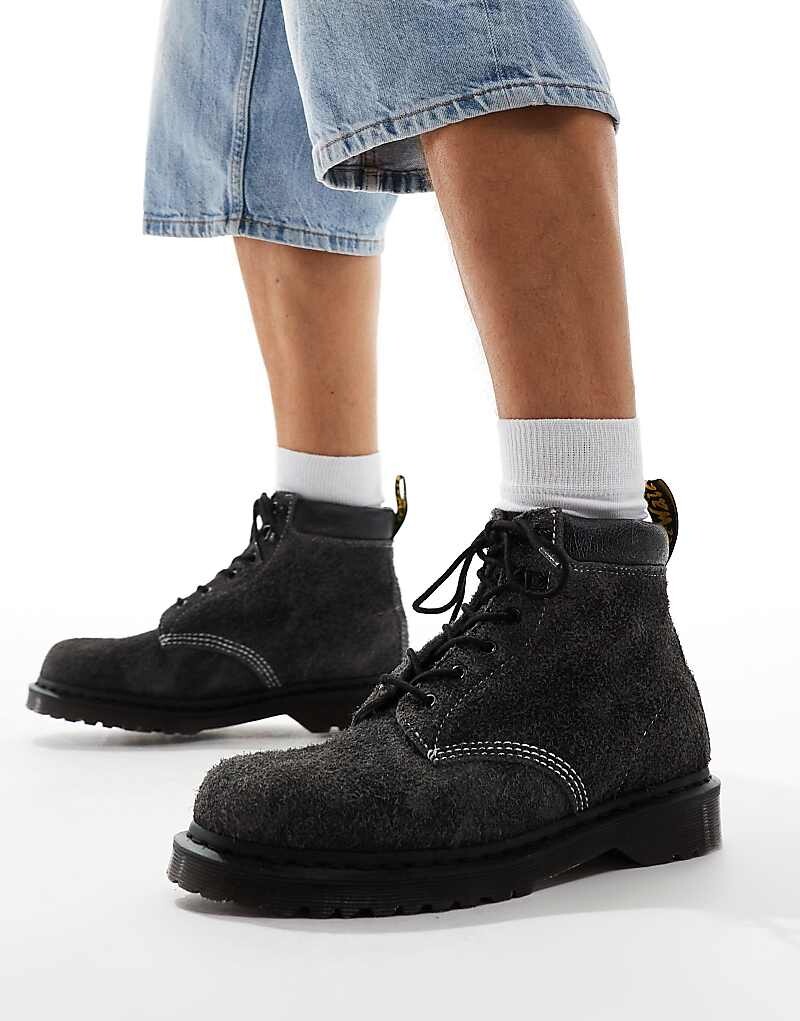 

Dr Martens – 939 – Темно-серые кожаные ботильоны с 6 рядами люверсов