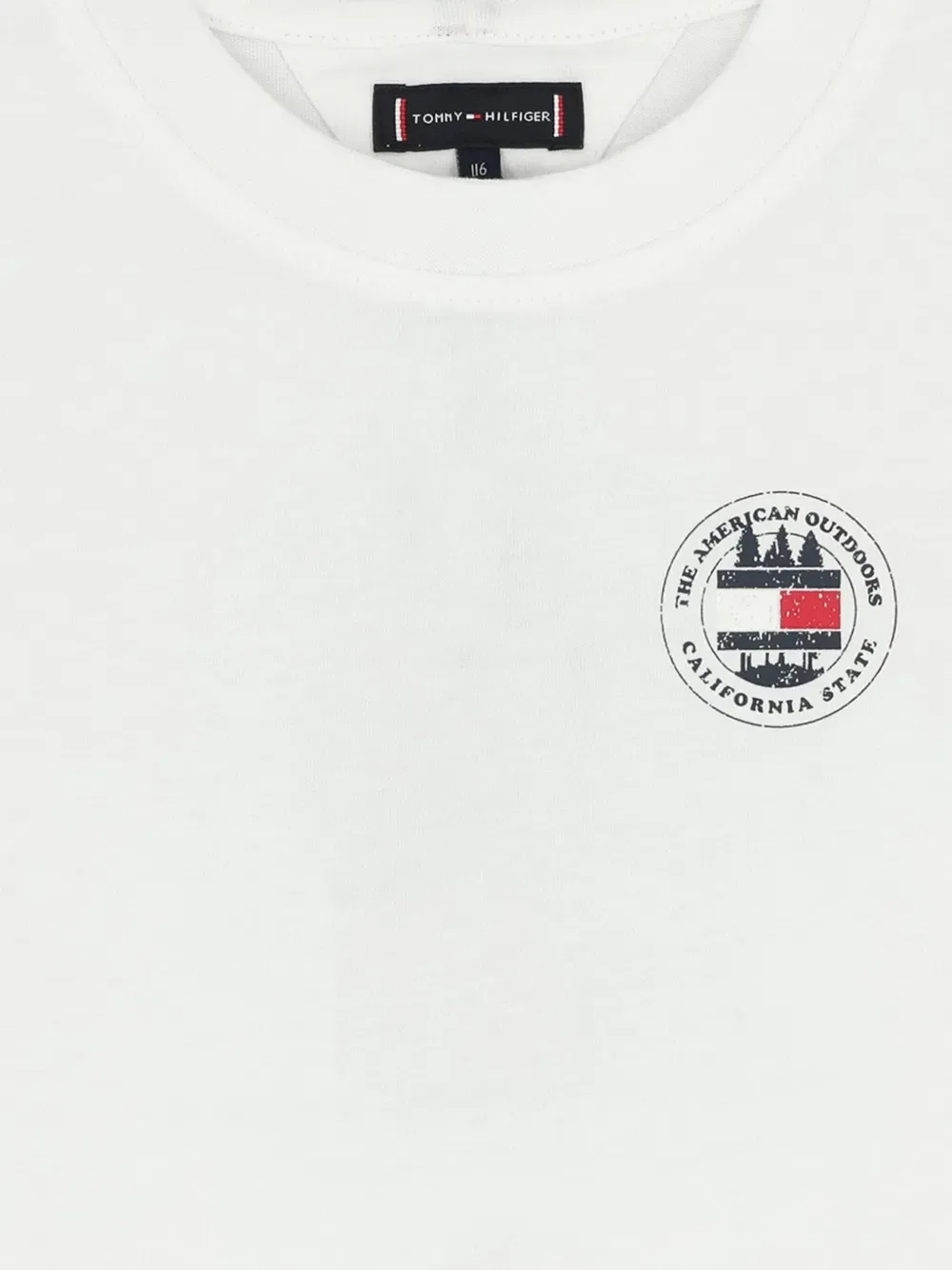 Футболка с круглым вырезом и графическим принтом Tommy Hilfiger Junior, белый — фото 3