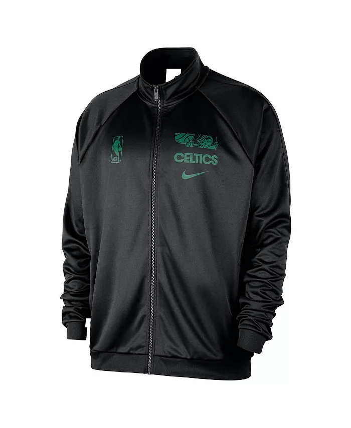 Мужская черная куртка-толстовка Boston Celtics Courtside Pique Club на молнии Nike — фото 4