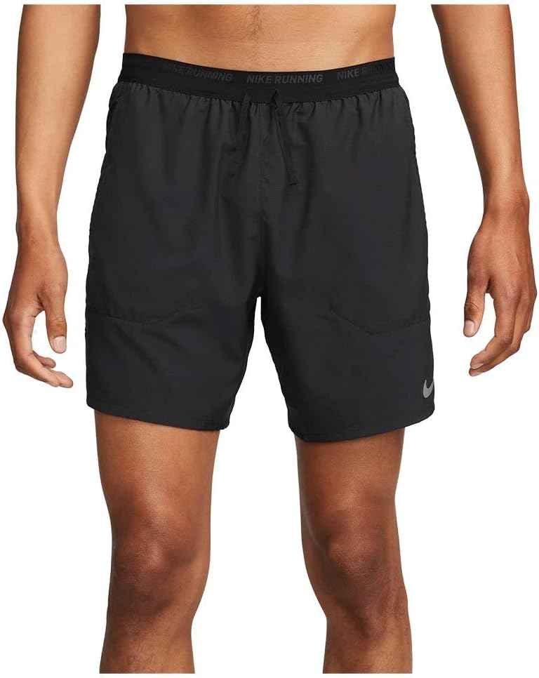 Мужские шорты Nike Dri-fit Stride 2-в-1 7 дюймов, Black/Black/Black/Reflective Silver — фото 2