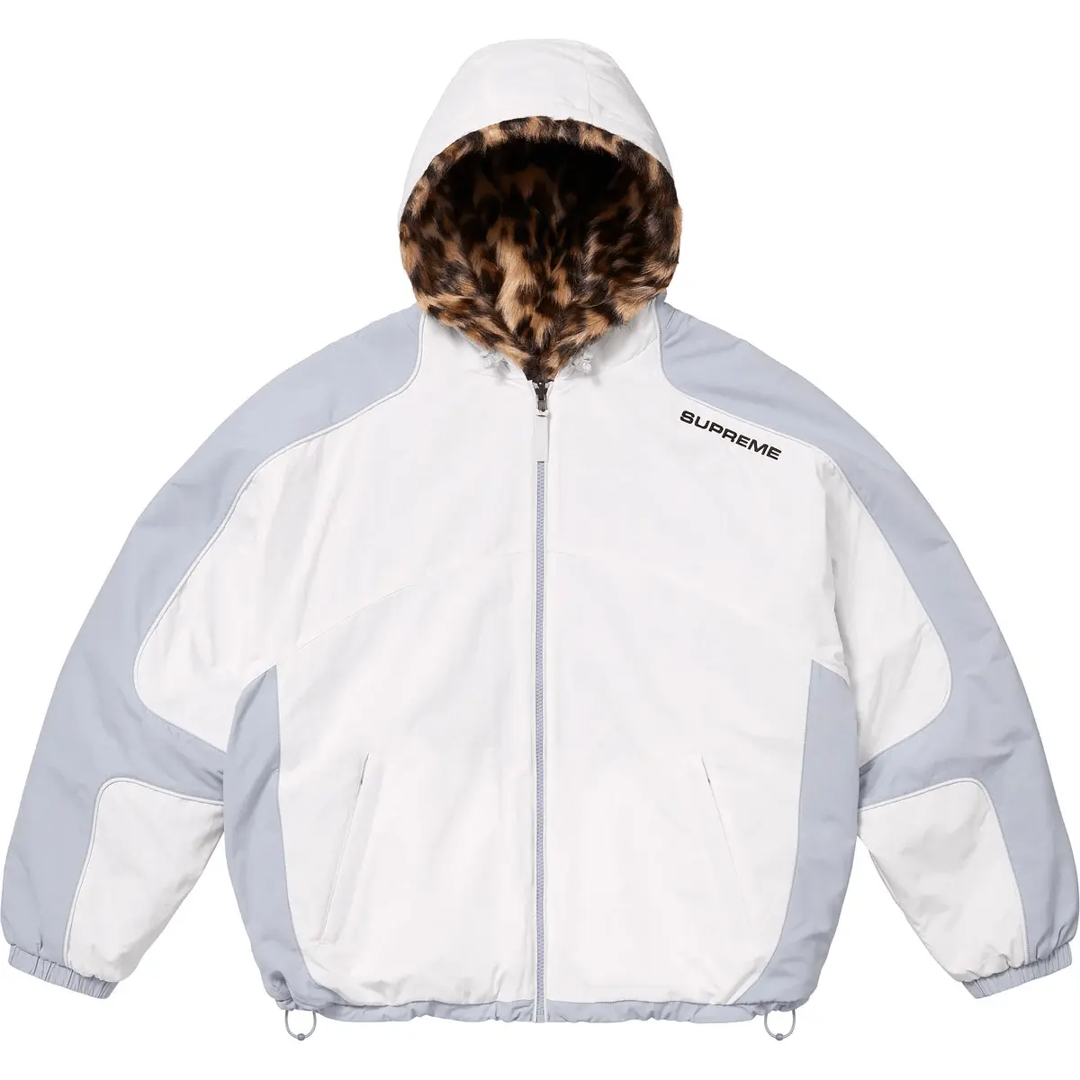 

Supreme Двусторонняя куртка с капюшоном из искусственного меха, White