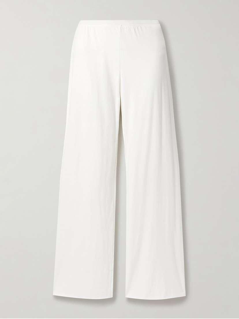 

Пижамные штаны из органического хлопкового джерси пима Skin, белый