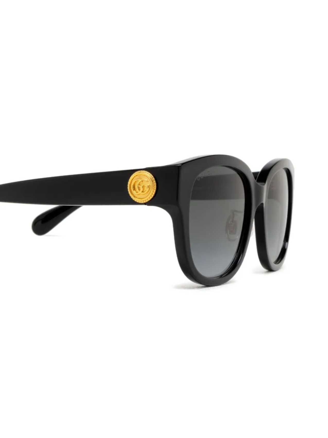 Gucci Eyewear солнцезащитные очки в круглой оправе с логотипом, черный — фото 3