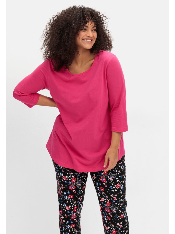 

Футболка sheego, цвет royalblau+pink