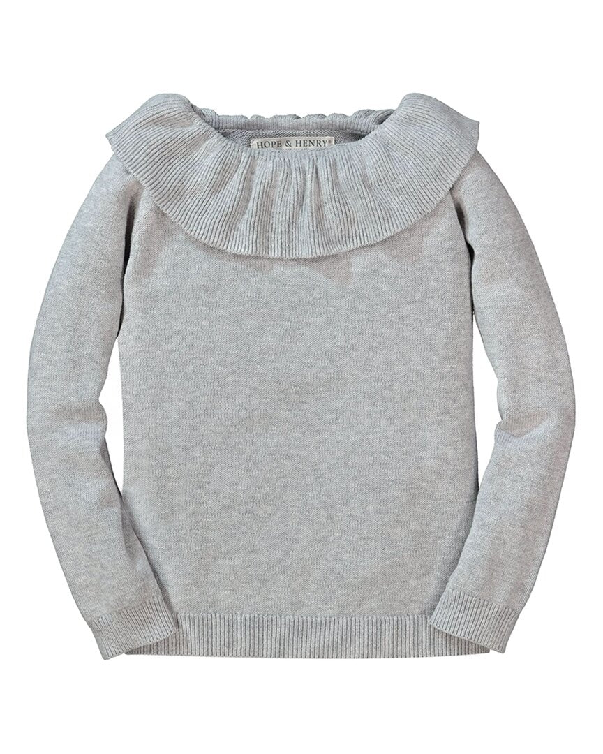 

Топ с оборками на рукавах Hope & Henry, серый