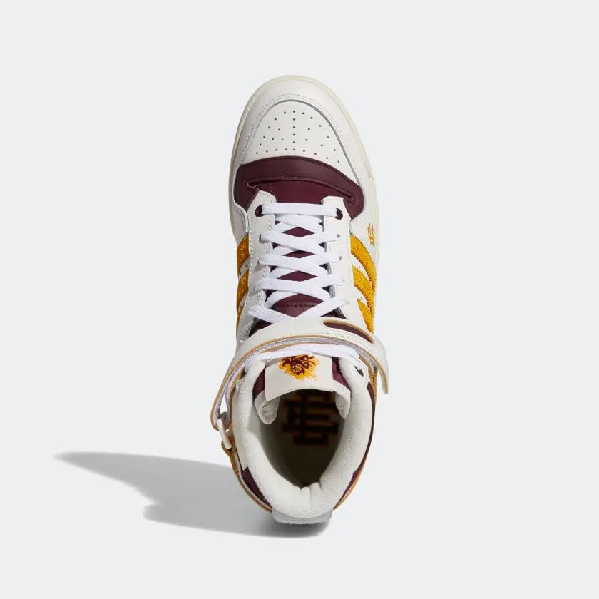 Мужские кроссовки Adidas Eric Emanuel Kansas Forum 84 High, белый/бордовый — фото 3