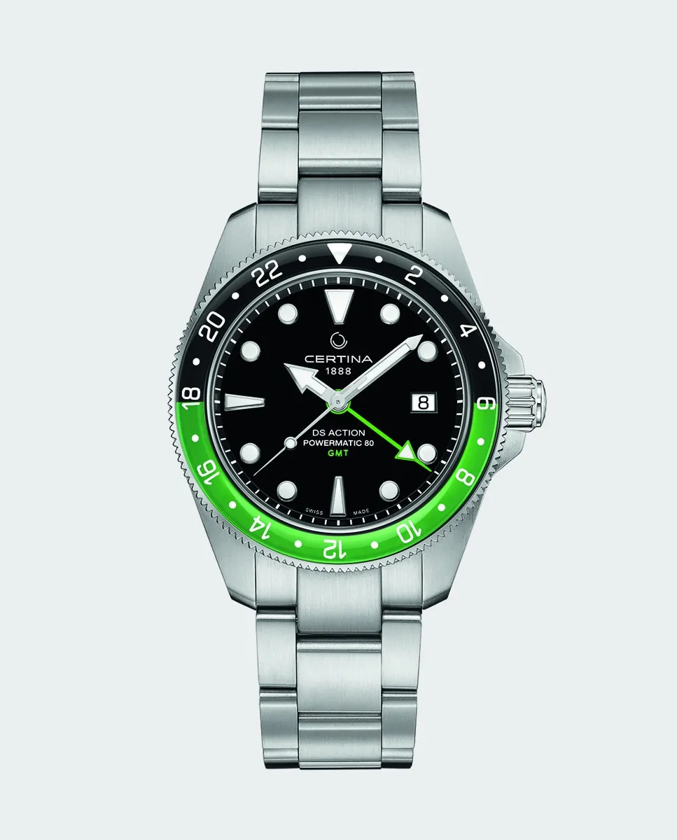 

DS Action GMT C0329291105100 Автоматические стальные мужские часы Certina, серебряный