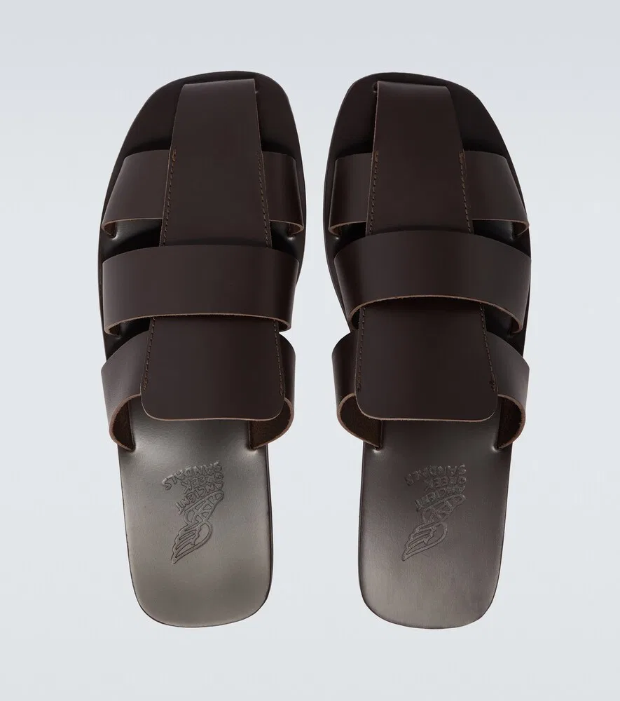 Кожаные рыбацкие сандалии Андреас Ancient Greek Sandals, коричневый — фото 4