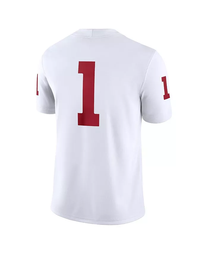 Мужская белая игровая футболка Oklahoma Sooners №1 Jordan — фото 3
