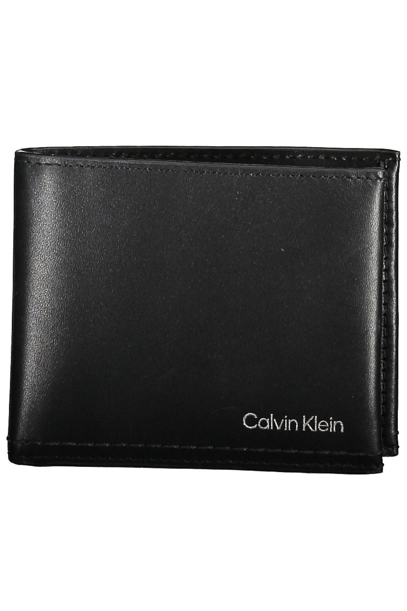 

Черный кожаный мужской кошелек Calvin Klein
