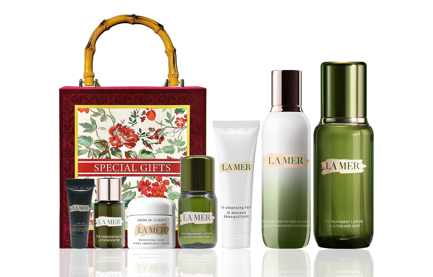 

HAILANZHIMI увлажняющий набор All Star для ухода за кожей успокаивающий, подтягивающий, увлажняющий, восстанавливающий 150мл/125мл LA MER