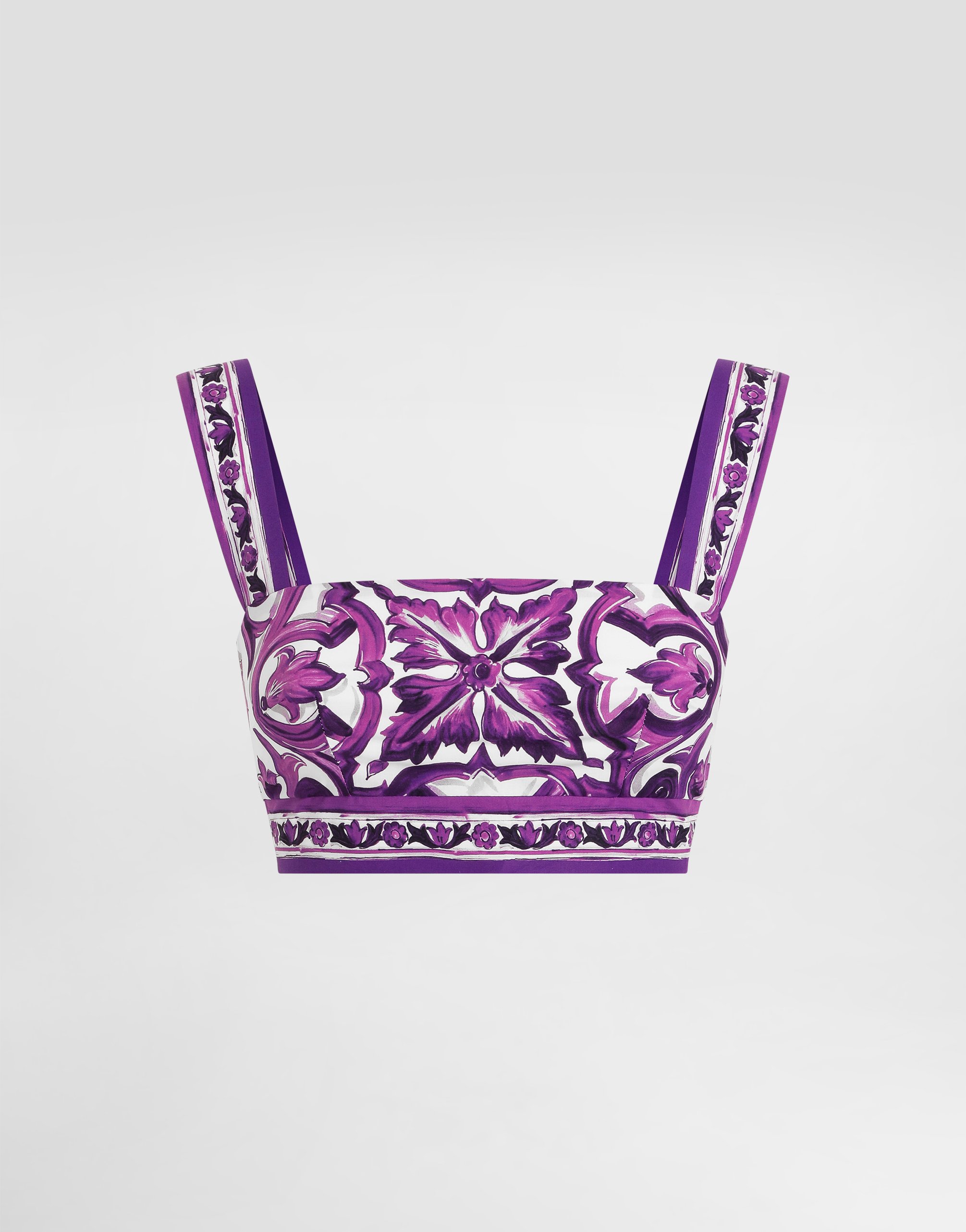 

Топ из поплина с принтом "майолика" Dolce & Gabbana, мультиколор