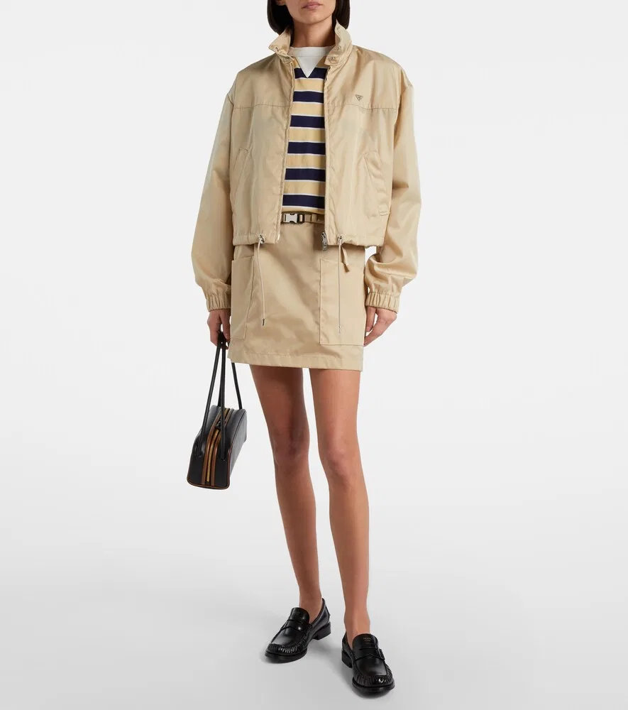 Мини-юбка из нейлона Re Prada, бежевый — фото 2