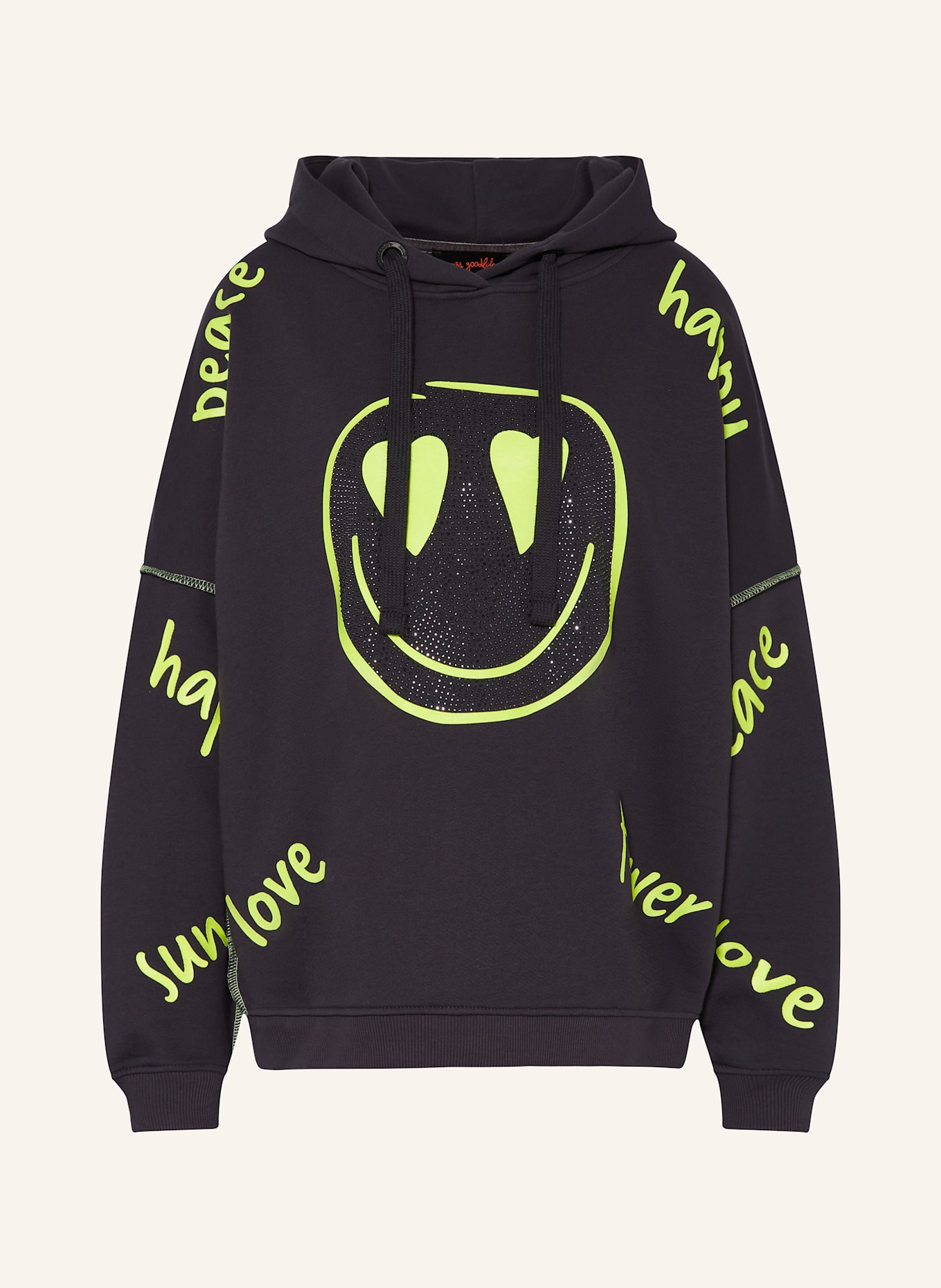 

Толстовка с капюшоном и драгоценными камнями Miss Goodlife, мультиколор