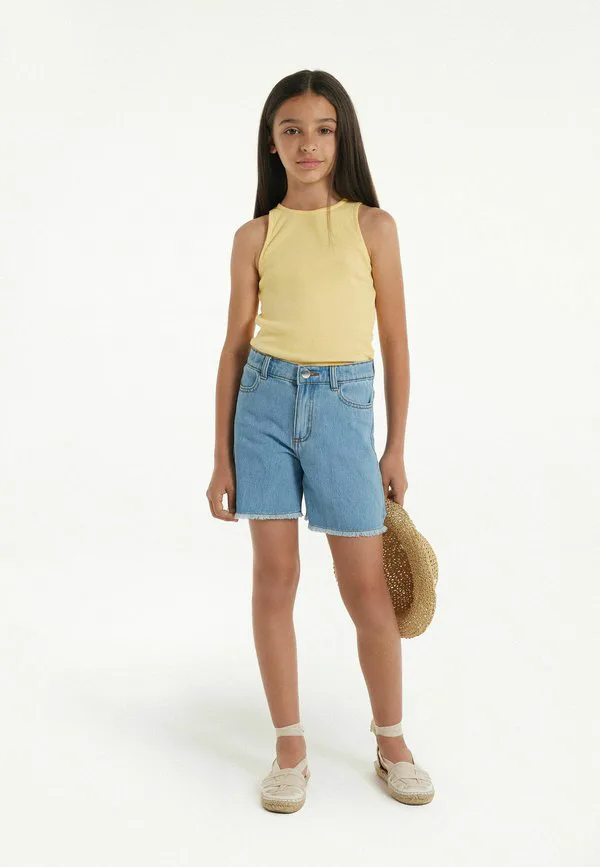 Джинсовые шорты с бахромой Tezenis, Light-Blue Denim