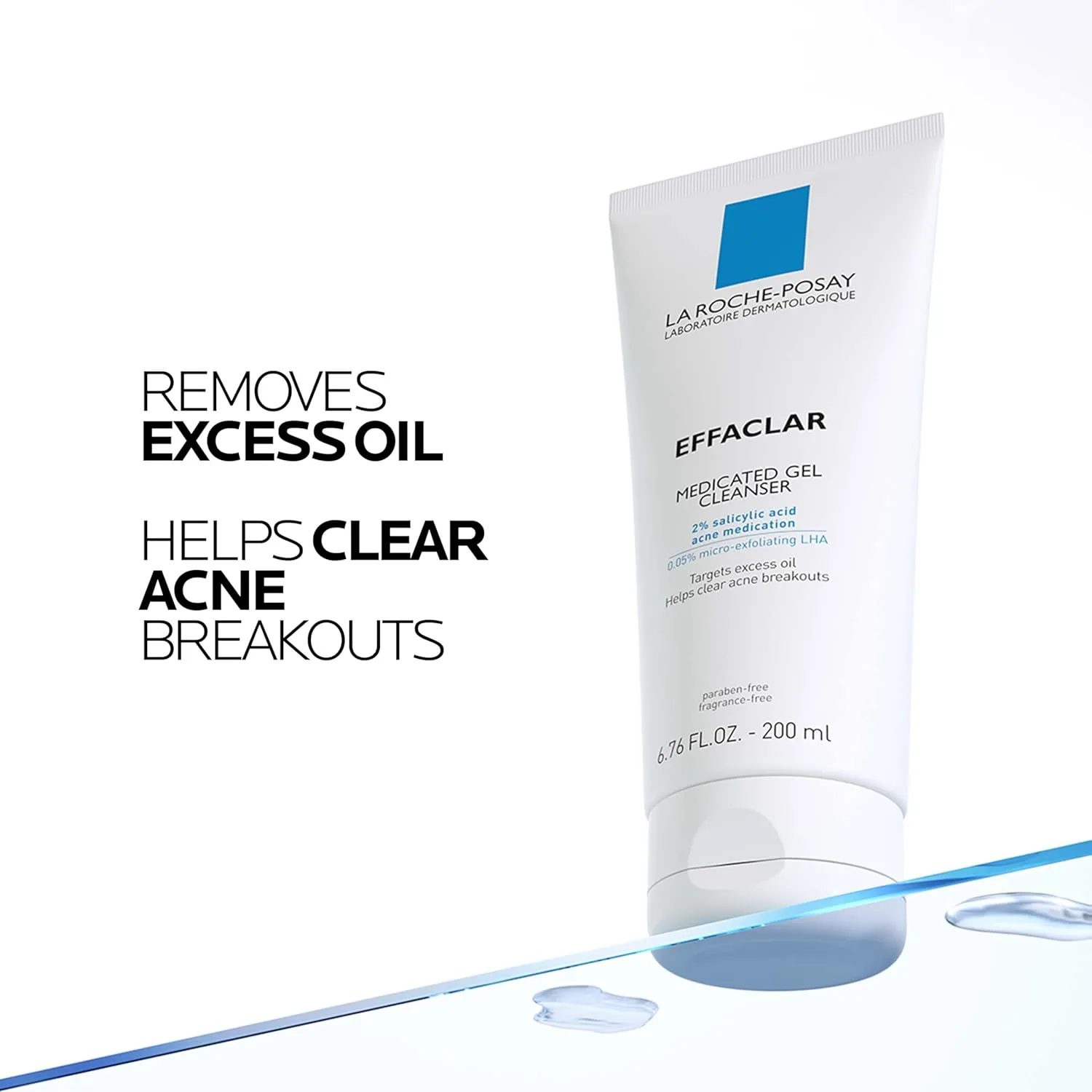 Гель для умывания La Roche-Posay — Effaclar Medicated Gel Cleanser, очищающий гель с % салициловой кислотой, LHA и, 47.91 г — фото 4