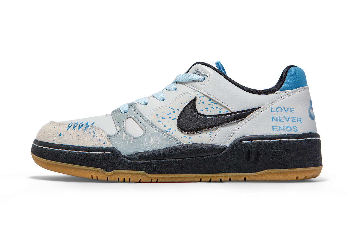 

Nike Мужские износостойкие низкие скейтбордные кроссовки Full Force, сине-серый