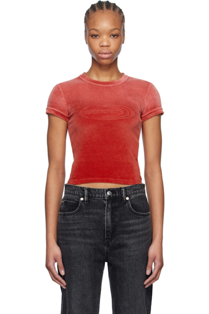 

Красная выцветшая детская футболка alexanderwang.t