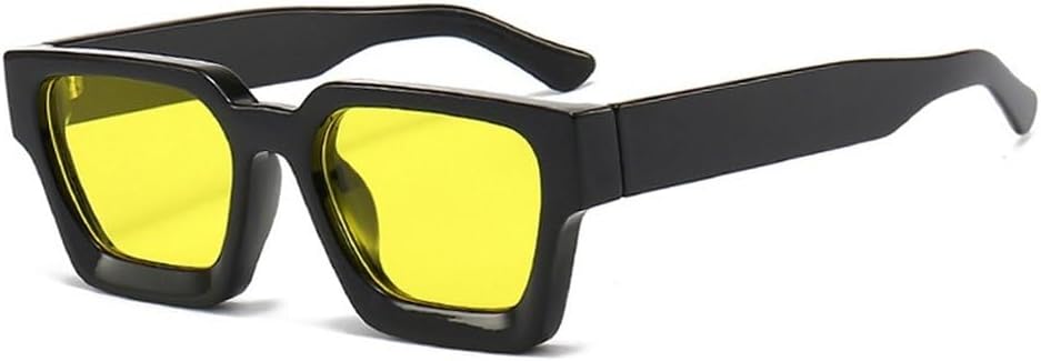 

Модные квадратные женские солнцезащитные очки в стиле ретро для мужчин, трендовые солнцезащитные очки с леопардовым принтом, сине-зеленые солнцезащитные очки с защитой от УФ-излучения UV400 SKFGNX, Black Yellow