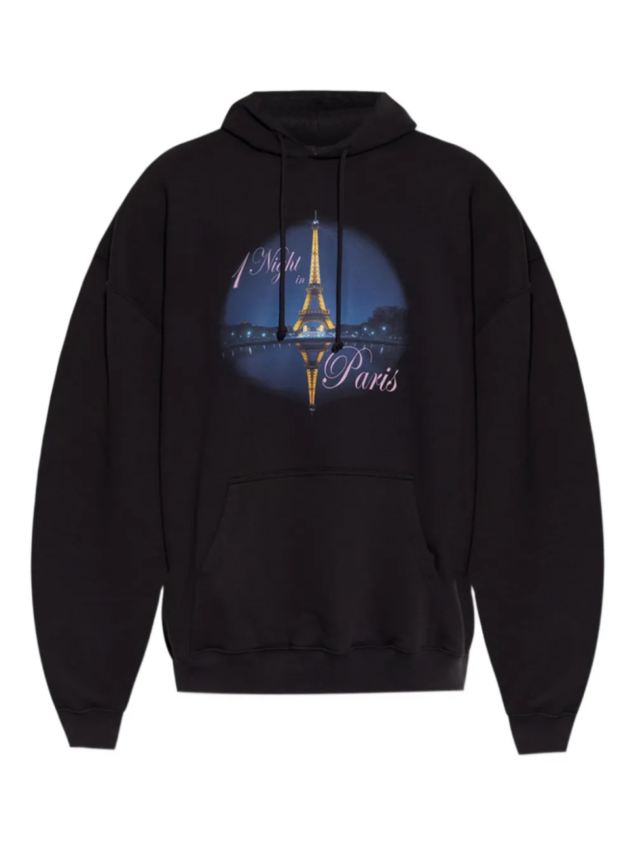 

Толстовка с капюшоном VETEMENTS Night In Paris, черный