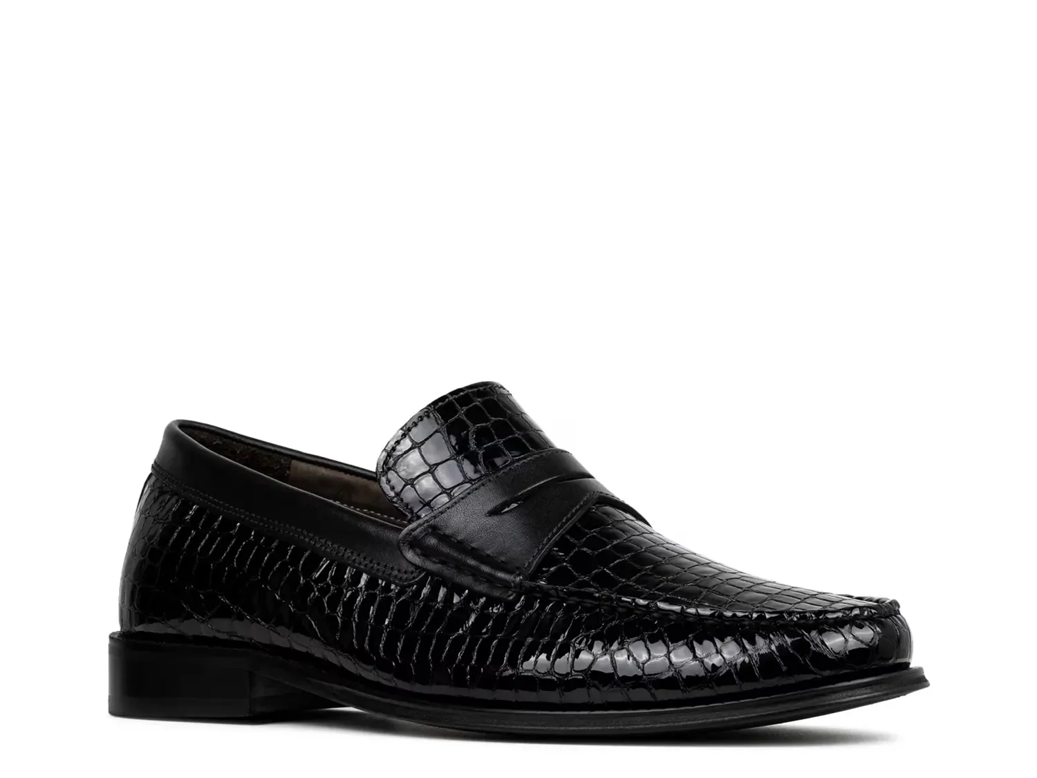 

Лоферы Miles Donald J. Pliner, Black Croc Print Leather