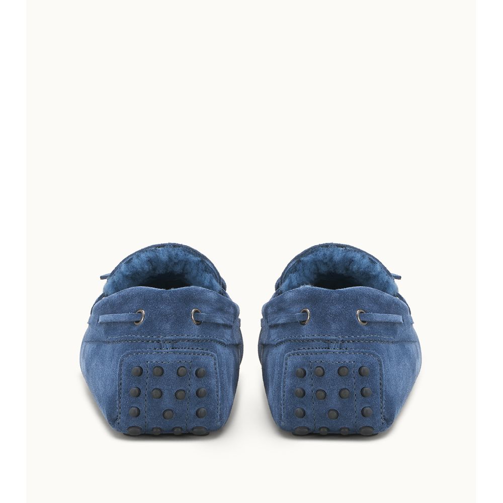 Гоммино водительские туфли из замши TOD's, синий — фото 3