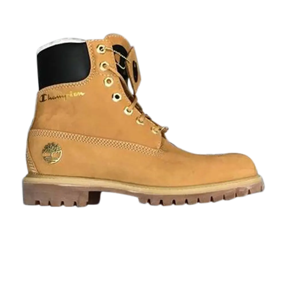 Ботинки Champion x Timberland Premium 6 Inch WP Warm-Lined, коричневый