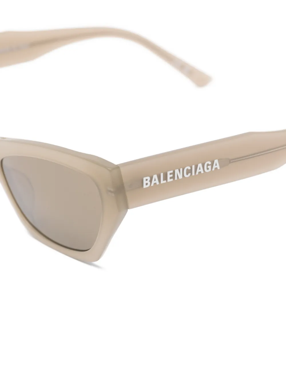 Солнцезащитные очки в геометричной оправе Balenciaga, коричневый — фото 3