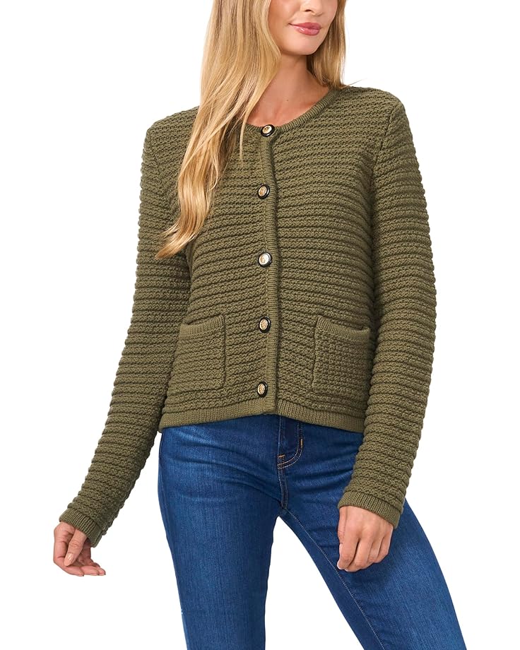 

Свитер CeCe Cardigan Sweater with Front Pockets, цвет Dark Clover