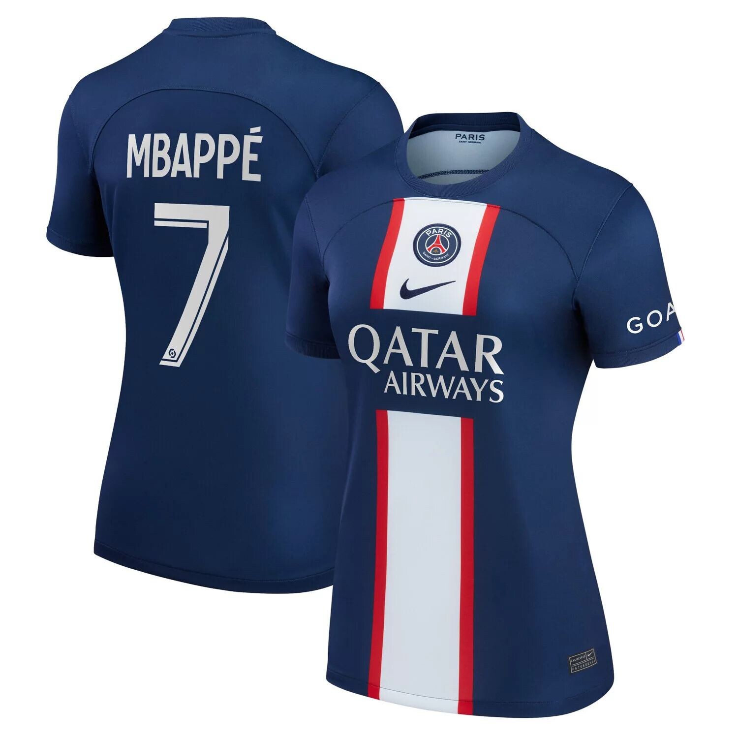 

Женское джерси Nike Kylian Mbappé Blue Paris Saint-Germain 2022/23 Home Replica Player Nike